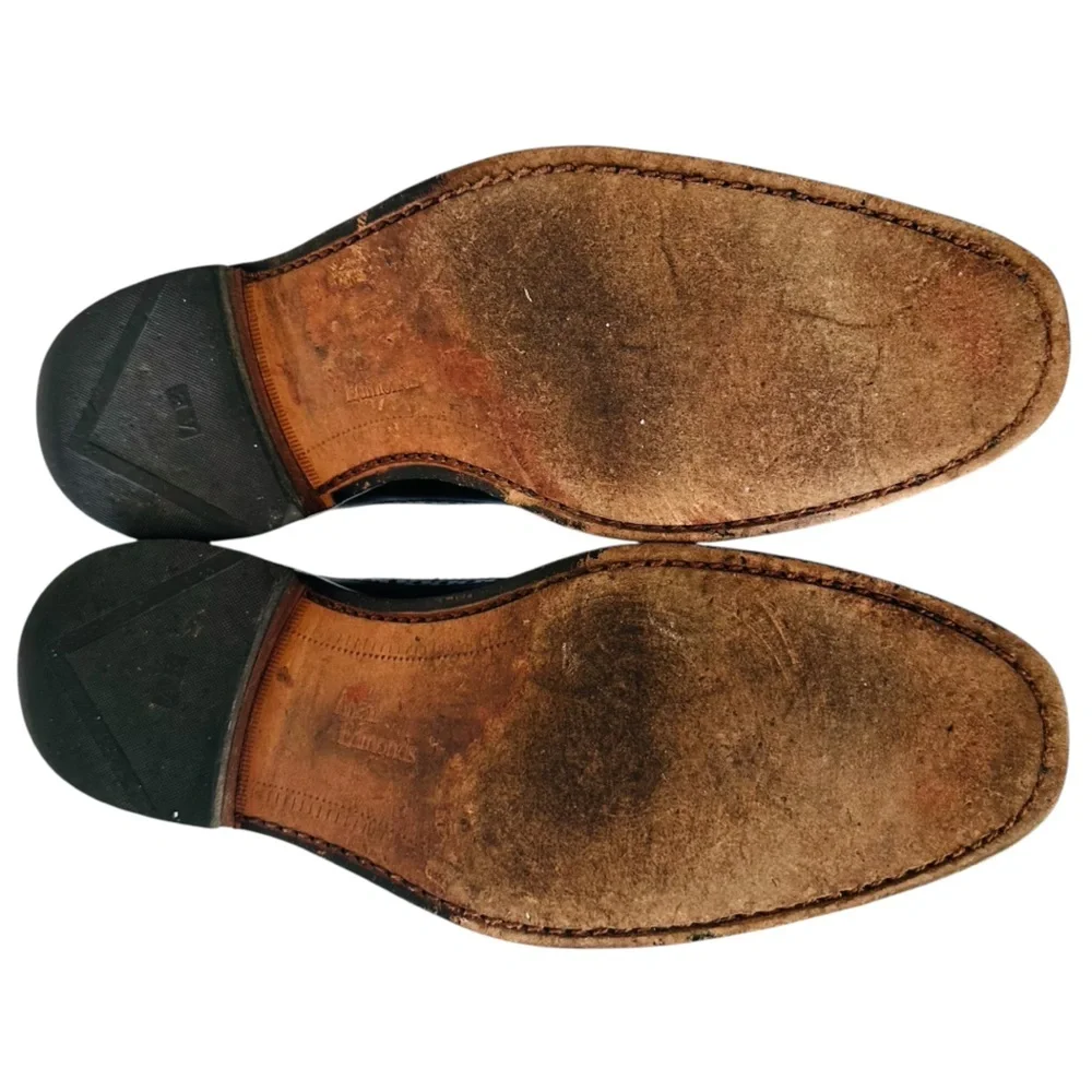 Allen Edmonds Larchmont Oxford Wingtip Black‎ Leather Shoes Size 8